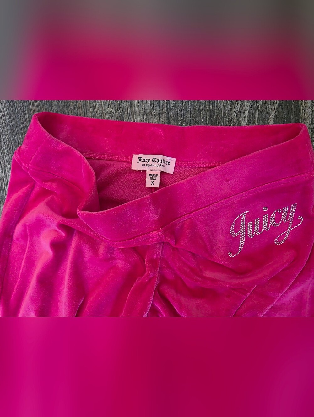 Juicy Couture Vibrant Pink Velour Hoodie & Pant Set Track Suit - Picture 4 of 9